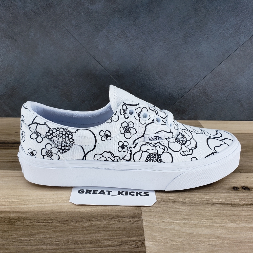 VANS ERA U-color Floral White Low Top Sneakers - Picture 3 of 11